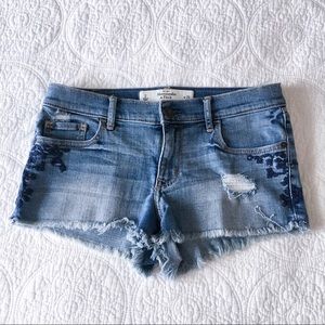 Abercrombie & Fitch Denim Raw Hem Shorts